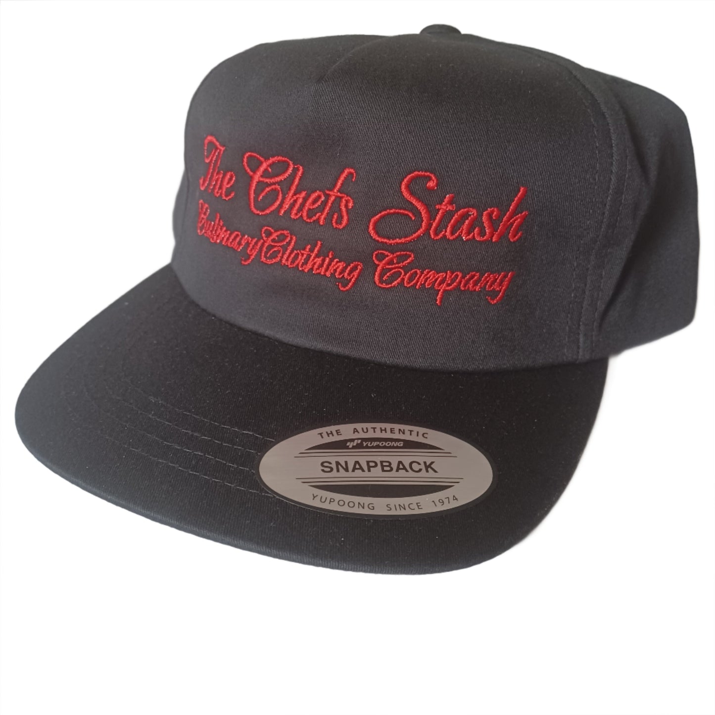 Script Snapback - Black/Red