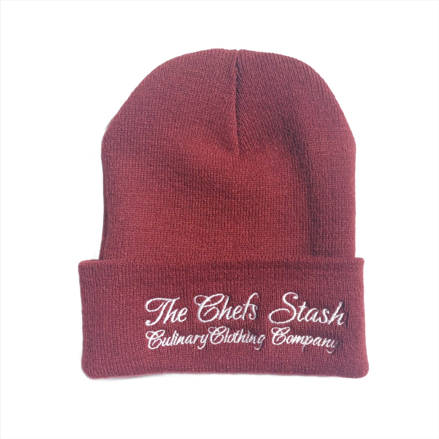 "Script" Cuffed Beanie (Maroon)