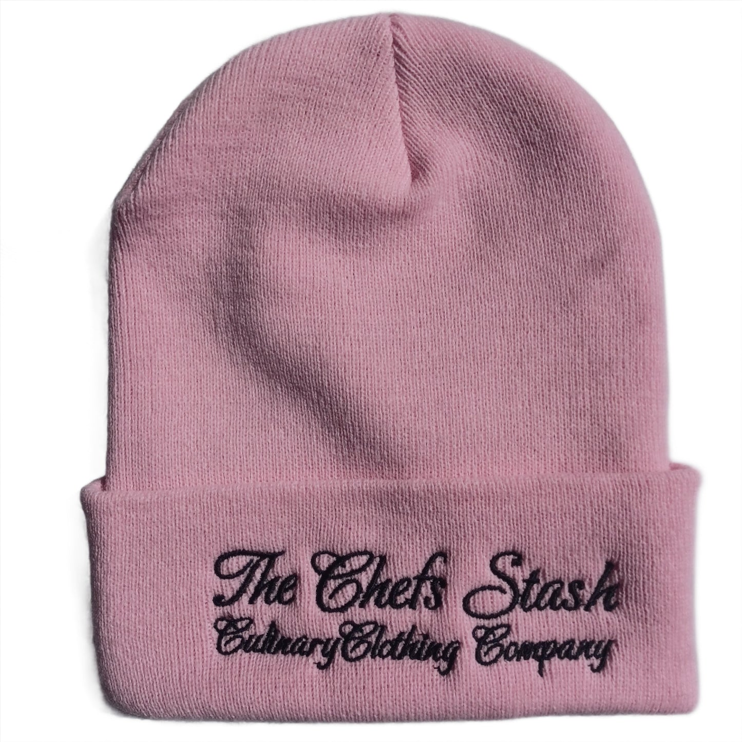 "Script" Cuffed Beanie (Pink)